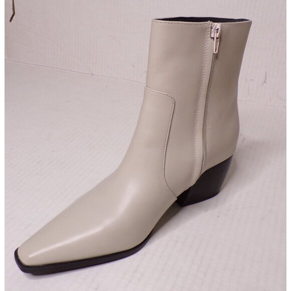 🆕FRANCO SARTO Vittorio Western Zip Bootie Ankle Boot 8 Off White - Picture 10 of 13